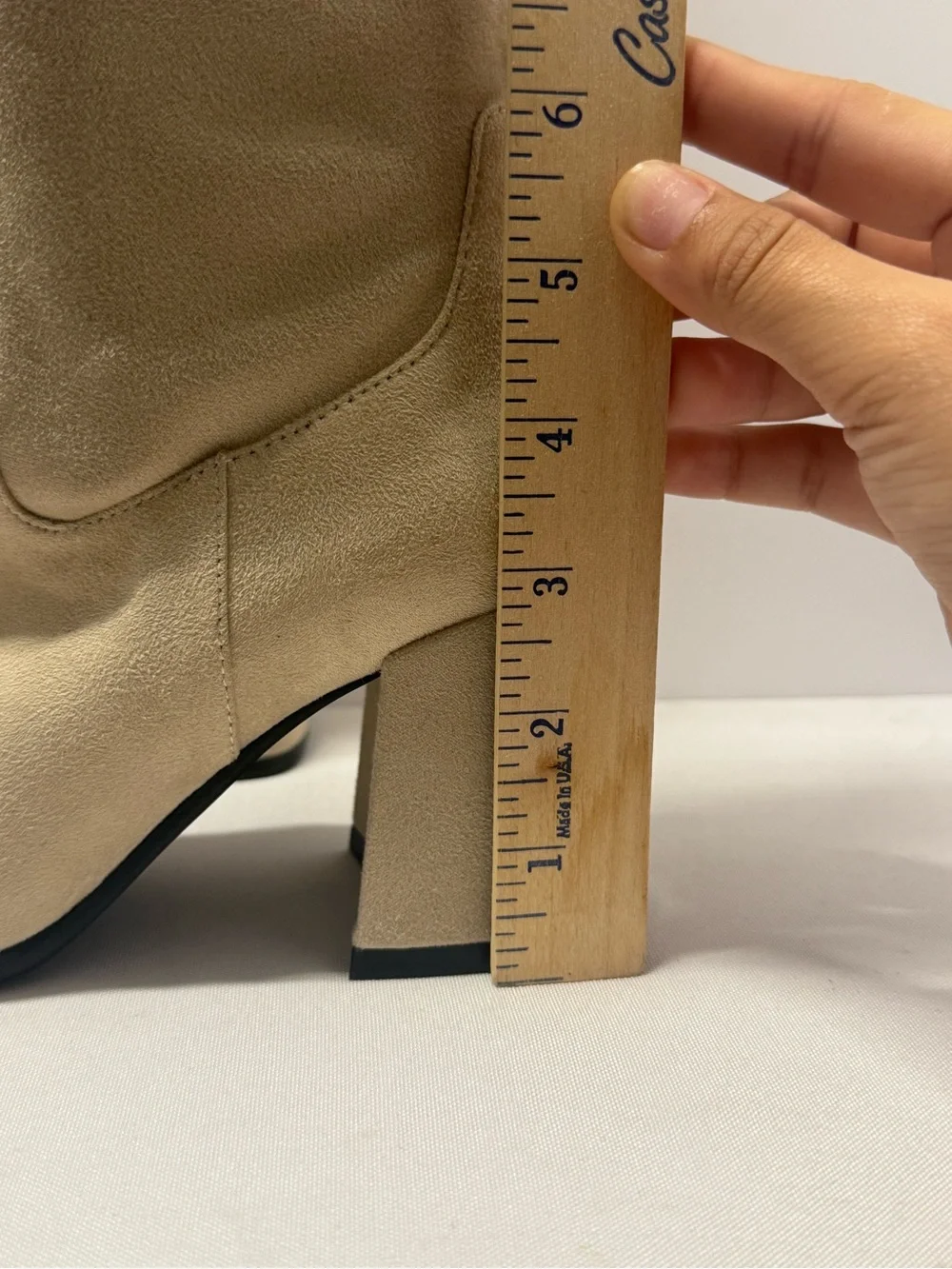 Jeffrey Campbell Beige Tall Block Heel Boots - Picture 3 of 9